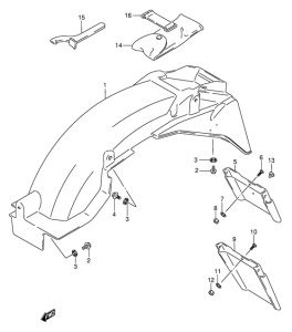 GSX750 Заднее крыло