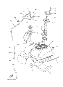 XP500A Топливный бак