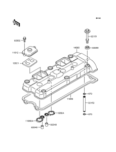 ZX900 Крышка головки цилиндров
