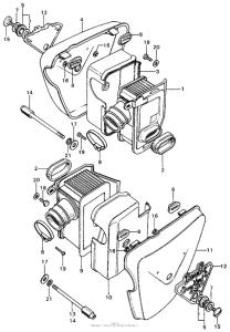 CB450 Air cleaner + case