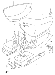 VL1500 Обтекатель задний