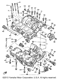 XJ650H Картер двигателя