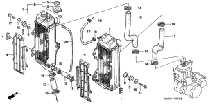 CR500R Радиатор