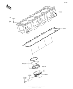 ZR800 Цилиндр и поршни