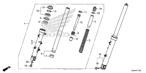 CB500X (ABS) Передняя вилка