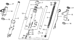 CB550 Передняя вилка
