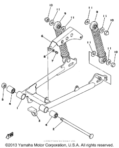 GTMXF Rear arm - rear cushion - chain case