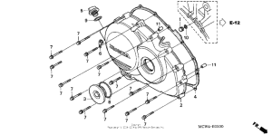 VFR800 (ABS) Крышка картера правая