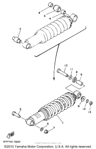XT350U Амортизаторы задние