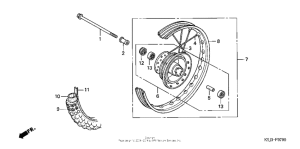 CRF80F Переднее колесо