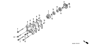 CR250R Водяная помпа