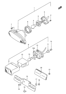 GSF1200S Задний комбинированный сигнал