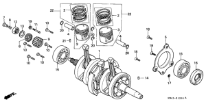 CD250 Crankshaft / piston
