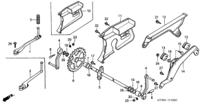 PK50 Pedal / kick starter arm