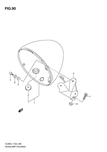 VL800 Фара головного света