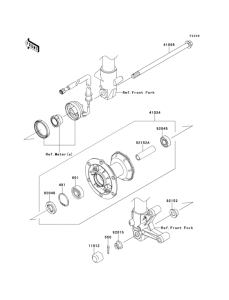 KLX125 Переднее колесо