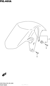 GSX-S750 (ABS) Front Fender (Gsx-S750L6 E03)