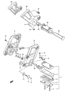 GSX1100 Подножки