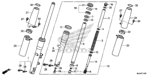VT750C2B Front fork (1)