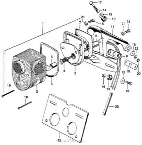 SL350 Taillight + number plate bracket i
