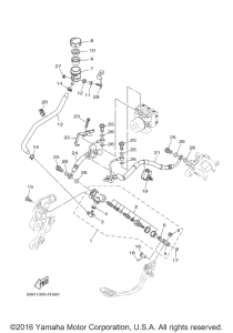 XSR900 Задний торм цилиндр