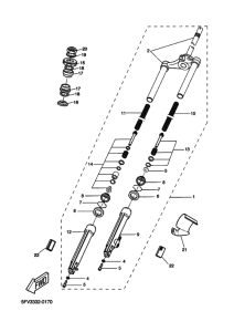 YH50 Вилка передней оси