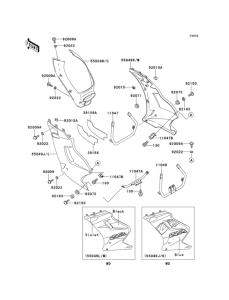 EX250 Обтекатель нижний