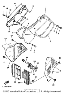 YZ125S Боковые обтекатели