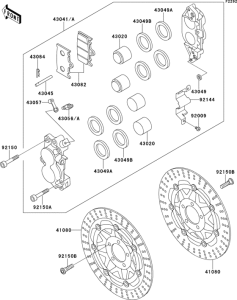 ZX900 Front brake(zx900-b1 / b2)