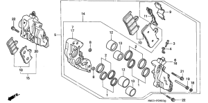 CBR900RR Передний суппорт