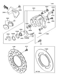 KX100 リヤブレーキ