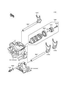 KLZ1000 Валы и вилки переключения передач