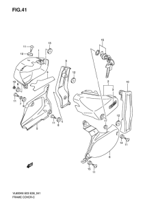 VL800 Обтекатель задний