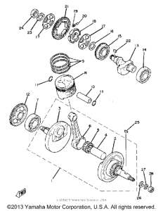 TT250G Crankshaft-piston