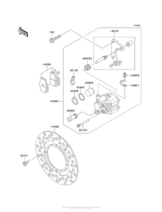 KX65 Передний тормоз
