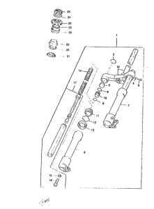 CW50RS Передняя вилка