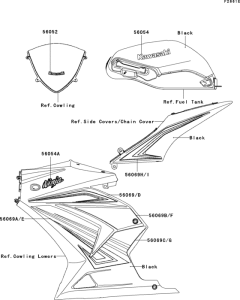 EX250 Decals(black)(jcfa)