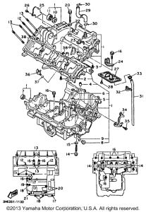 FZR600RKC Картер двигателя