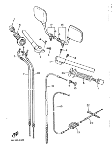 SRX600N (20.0KW) Steering handle. cable