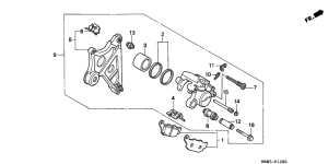 XL600V Задний суппорт
