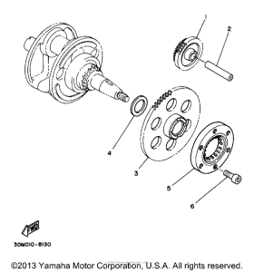 XV250 Муфта стартера