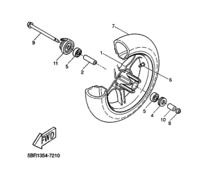 YQ50 Переднее колесо