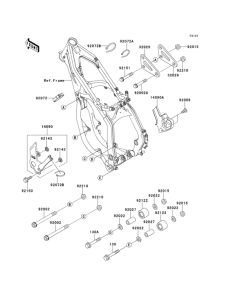 KX125 Рама ,крепежные детали