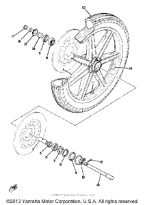 XS850G Переднее колесо