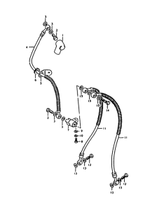 GS1000 Передние тормозные трубки