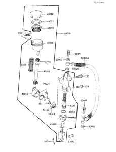 ZX750 Задний тормозной цилиндр