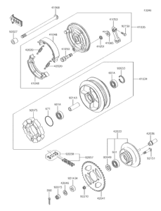BJ250LGFA リヤハブ