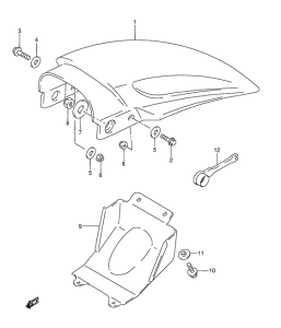 RM80 Заднее крыло