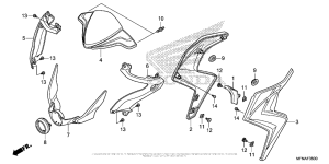 CB1000R Облицовка радиатора