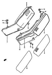 DR600 Обтекатель задний
